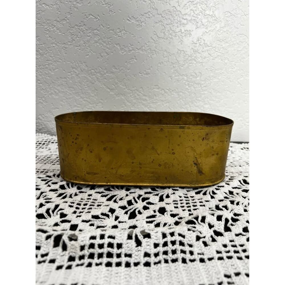 🌿✨ Vintage Brass Planter / Catch-All Tray ✨🌿